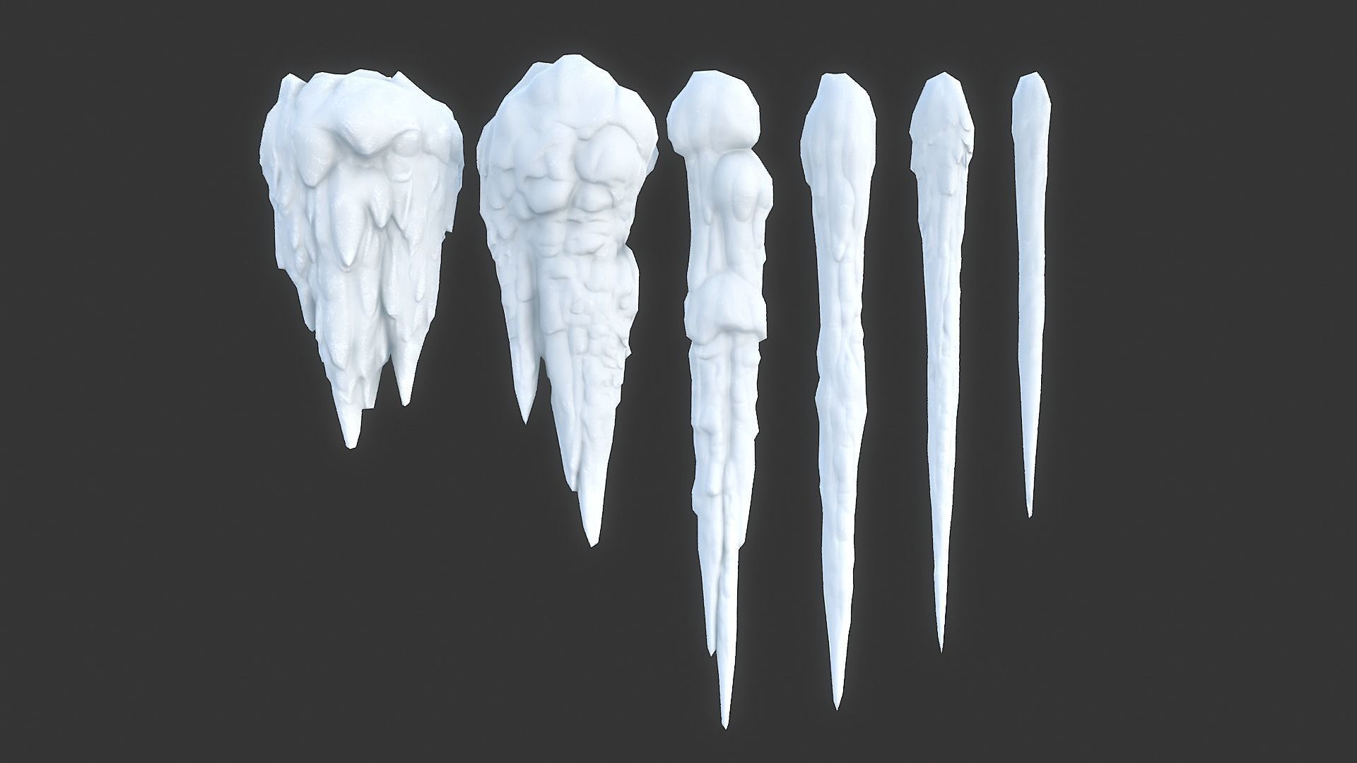 42 Low poly Ice Cave Modulars - 240103 Low-poly 3D model_18