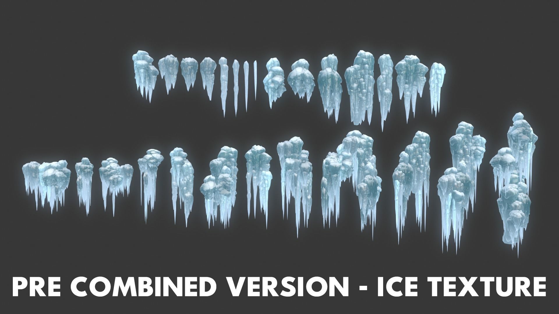 42 Low poly Ice Cave Modulars - 240103 Low-poly 3D model_6