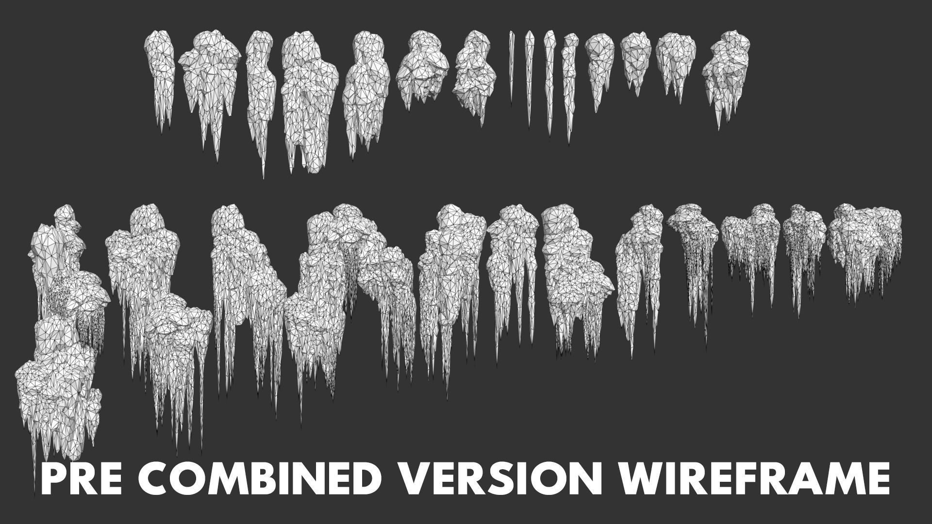 42 Low poly Ice Cave Modulars - 240103 Low-poly 3D model_8