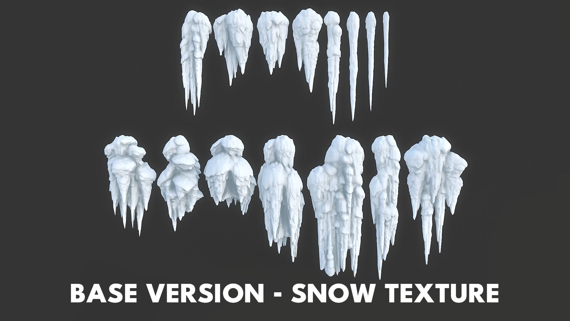 42 Low poly Ice Cave Modulars - 240103 Low-poly 3D model_3
