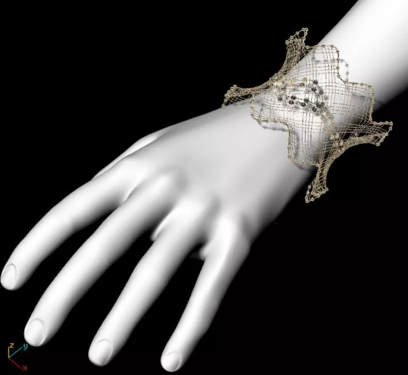 Fusion 3dbracelet light weight 3D print model_0