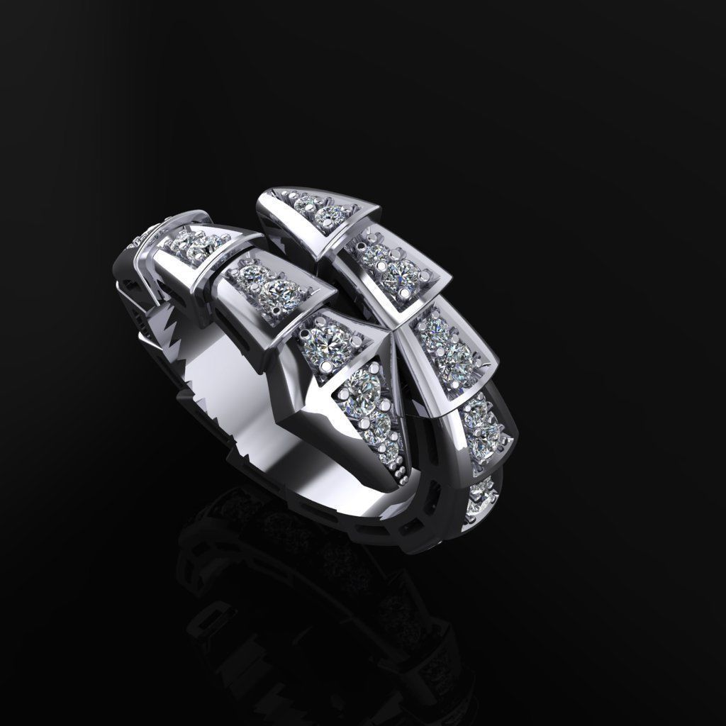 Bvlgari Serpenti Ring 3D print model_1