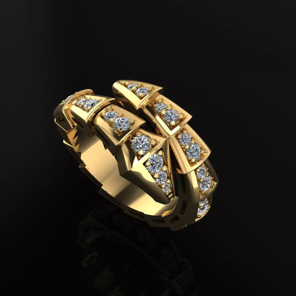 Bvlgari Serpenti Ring 3D print model_0