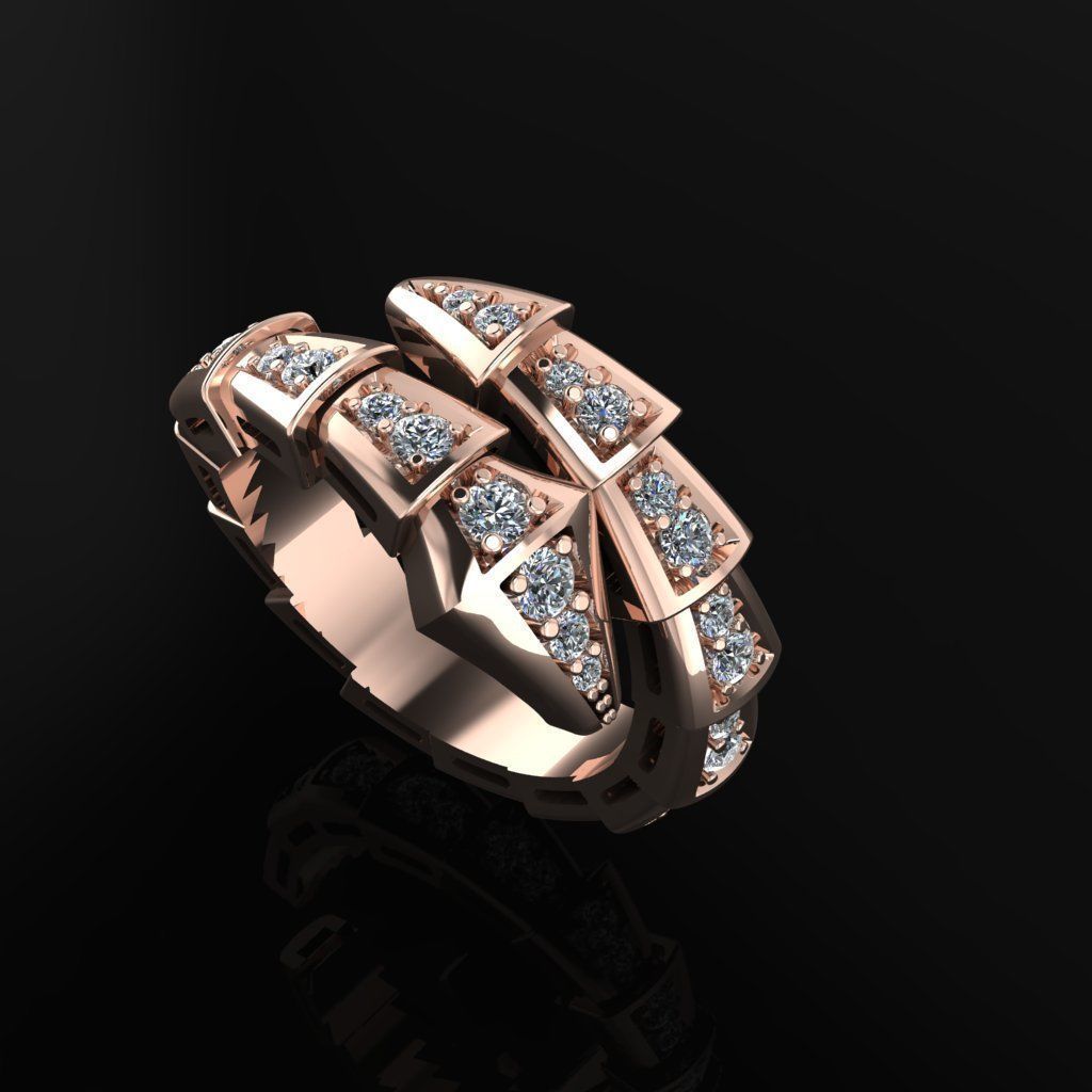 Bvlgari Serpenti Ring 3D print model_2