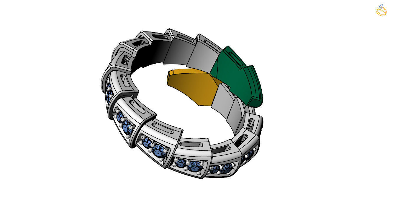 Bvlgari Serpenti Ring 3D print model_13
