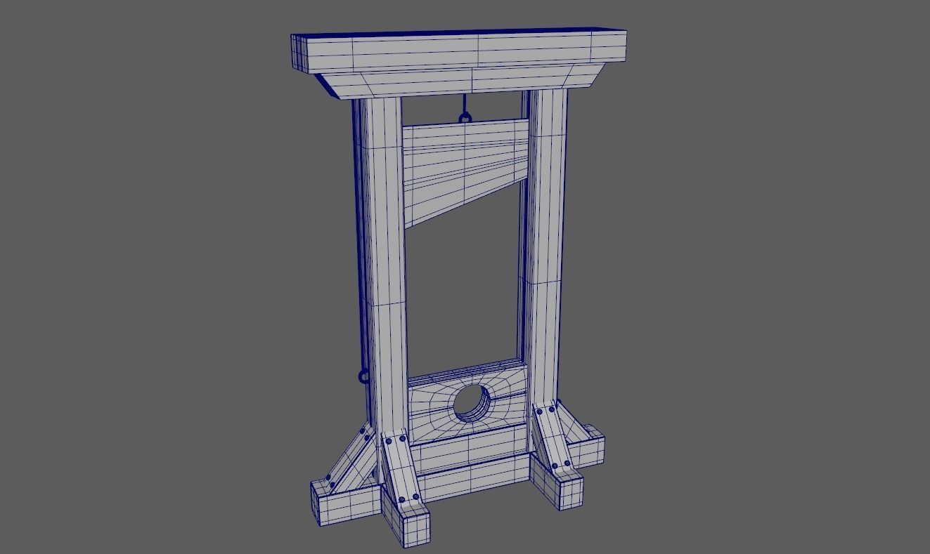 3d model Medieval guillotine Low-poly 3D model_14