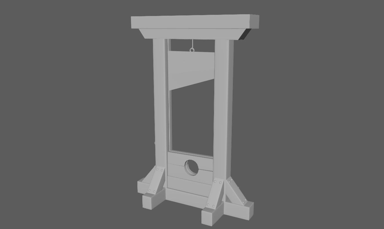 3d model Medieval guillotine Low-poly 3D model_10