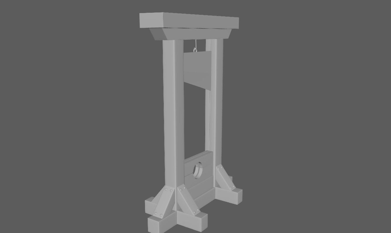 3d model Medieval guillotine Low-poly 3D model_11