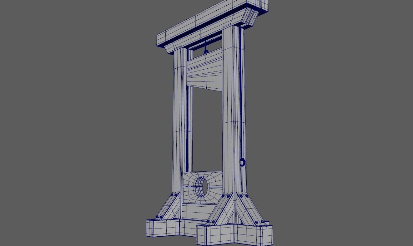 3d model Medieval guillotine Low-poly 3D model_18