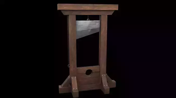 3d model Medieval guillotine Low-poly 3D model