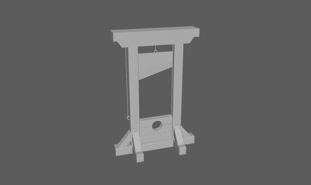 3d model Medieval guillotine Low-poly 3D model_9