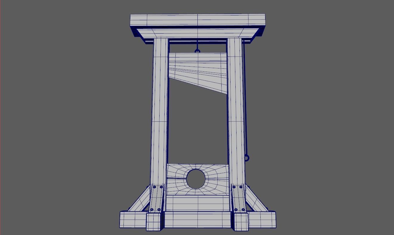 3d model Medieval guillotine Low-poly 3D model_17