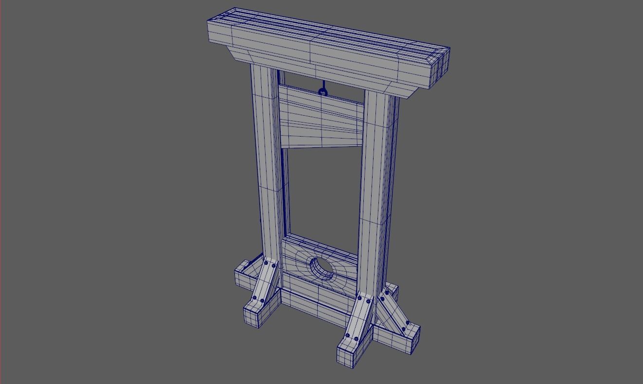 3d model Medieval guillotine Low-poly 3D model_15