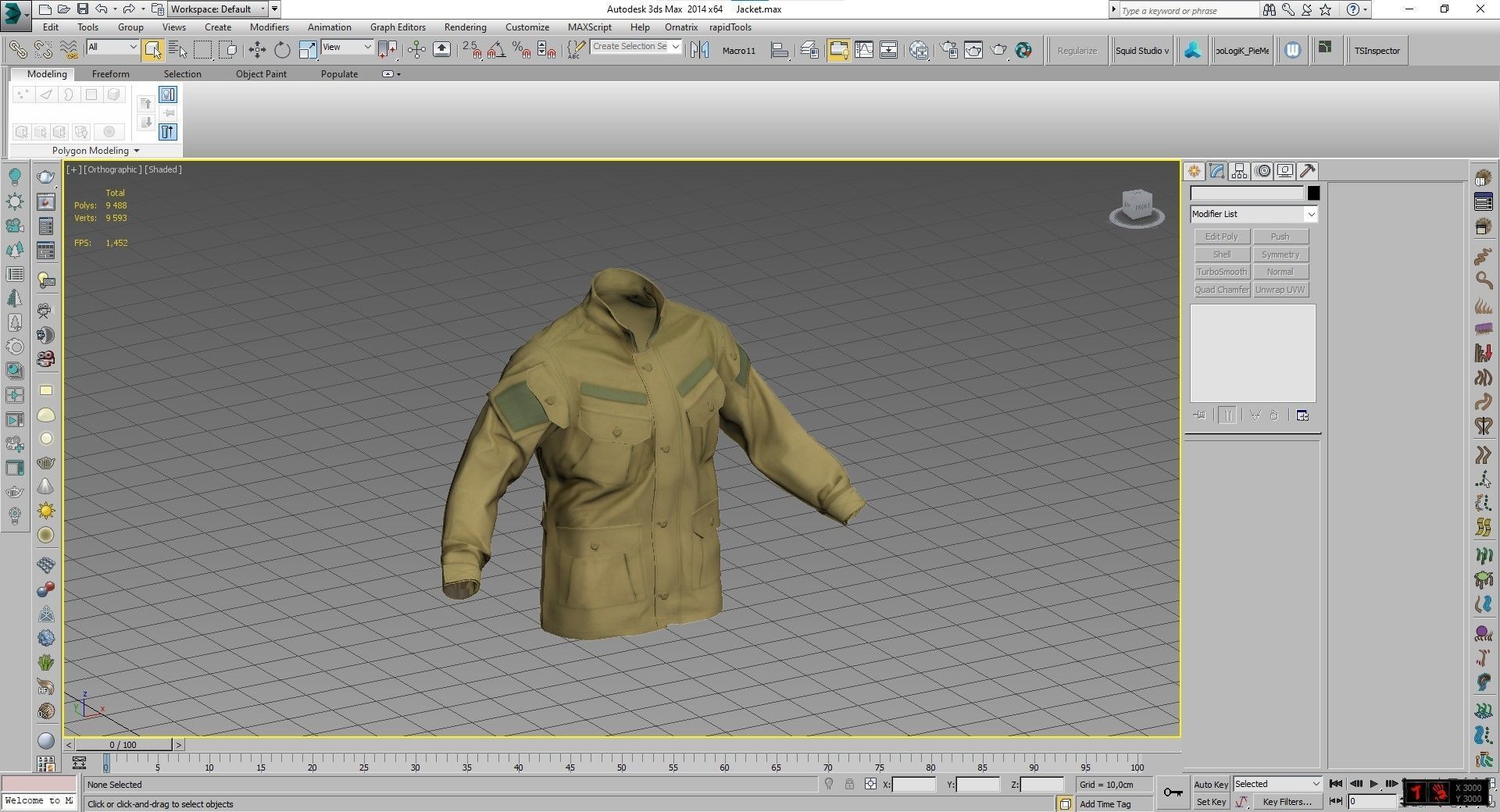 Jacket Low-poly 3D model_3