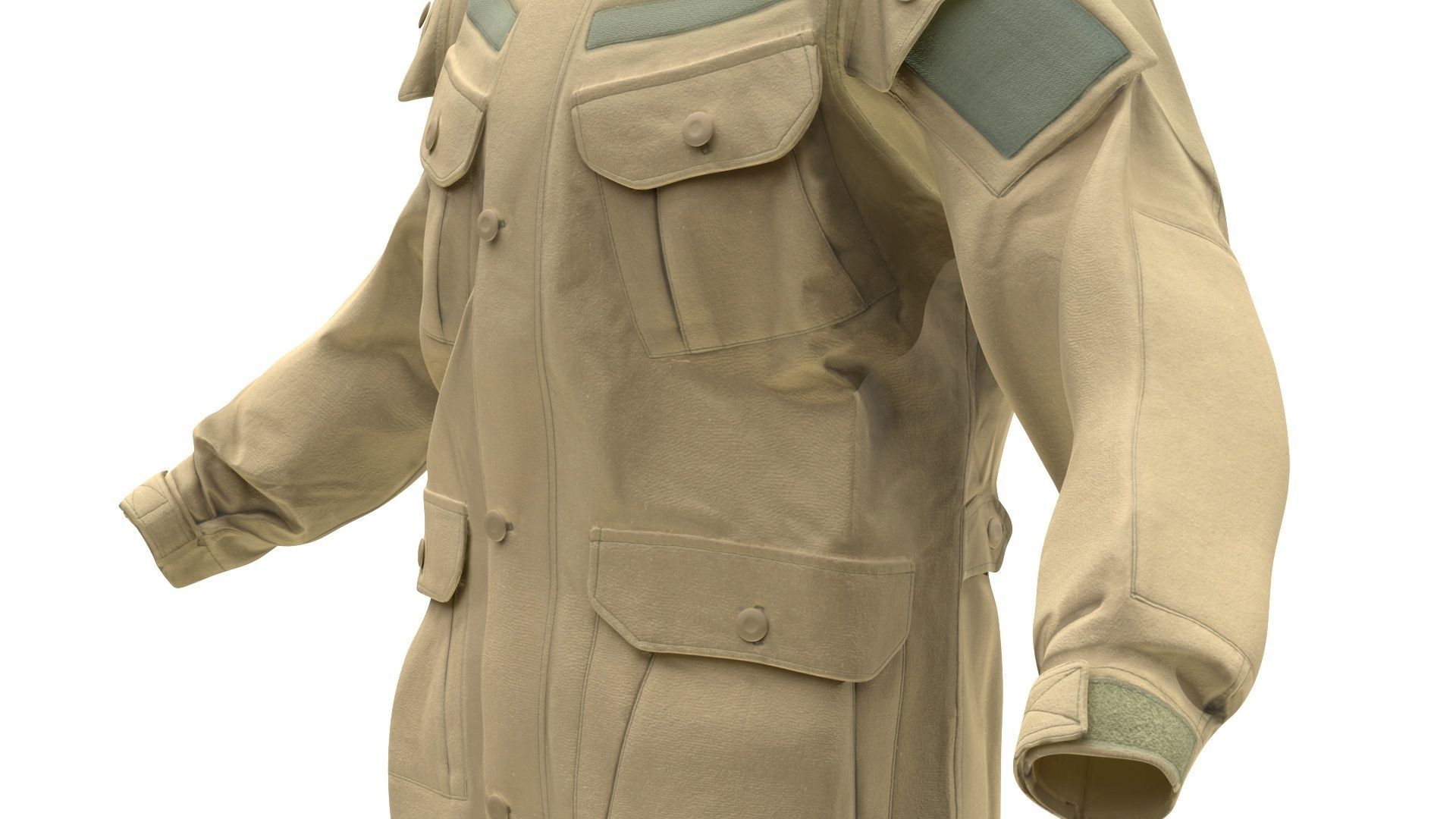 Jacket Low-poly 3D model_12