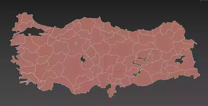Turkey Map 3D print model