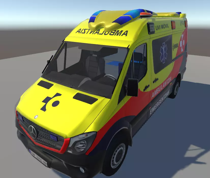 Mercedes Benz Sprinter SACYL Ambulance FBX Model Low-poly 3D model
