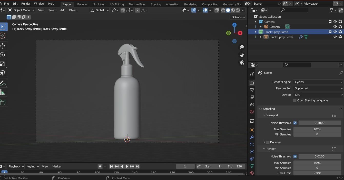 Black Spray Bottle 01 3D model_23