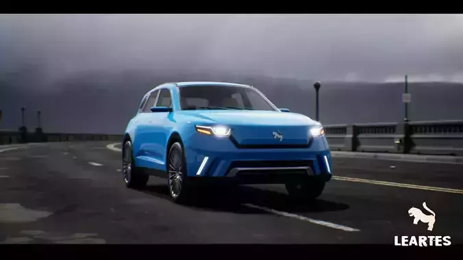 SUV 04 Driveable Animated Realistic Low-poly 3D model