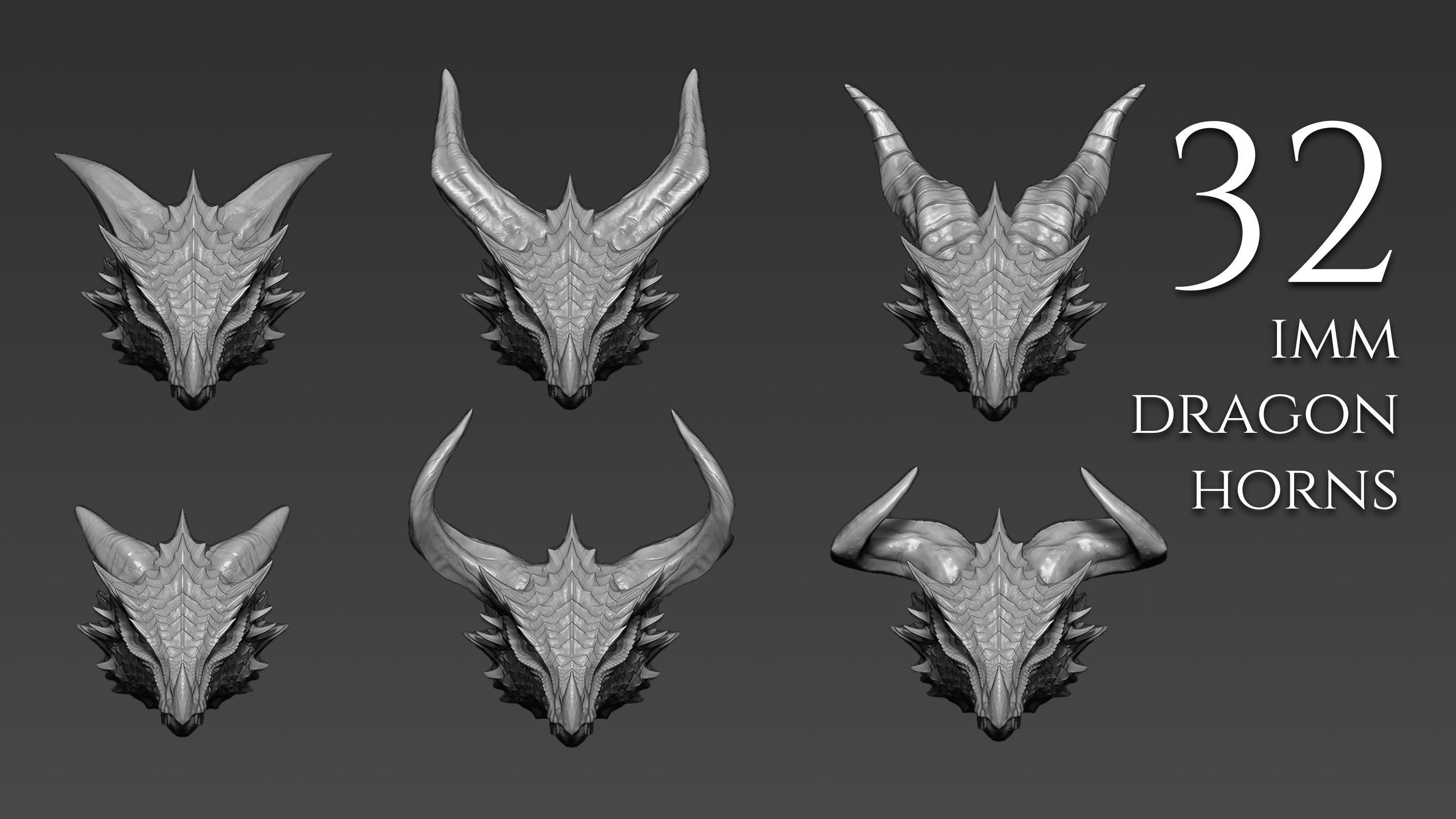 The Ultimate Horns pack for Dragons Texture_2