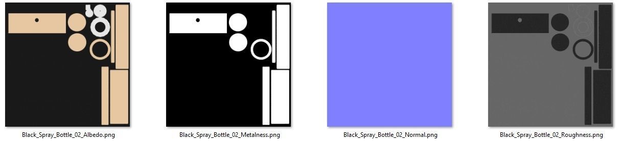 Black Spray Bottle 02 3D model_14