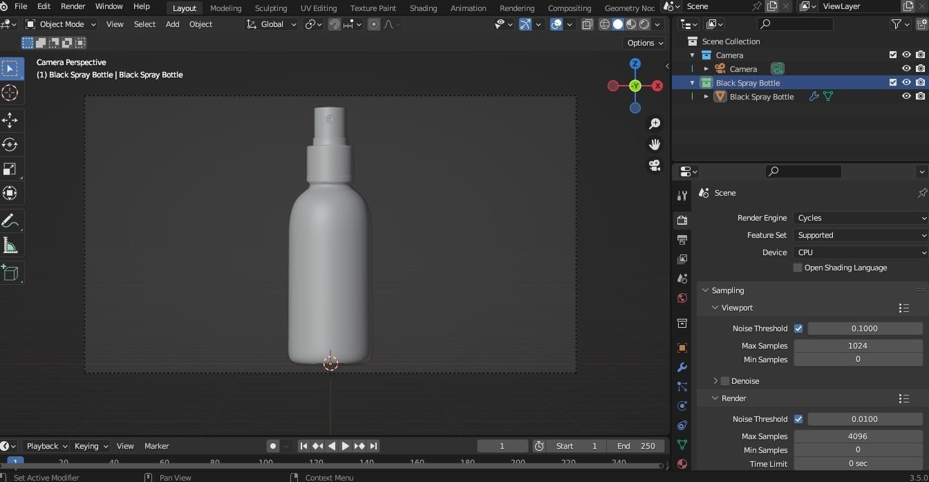 Black Spray Bottle 03 3D model_13