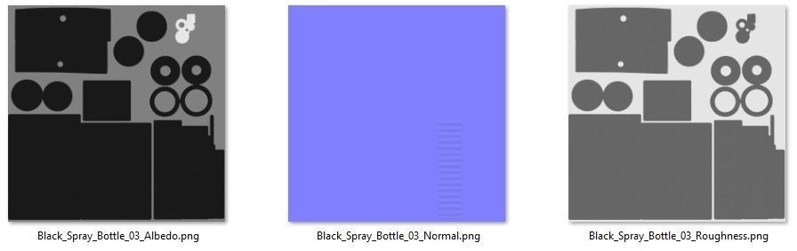 Black Spray Bottle 03 3D model_14