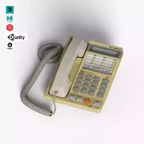 Telephone Low-poly 3D model