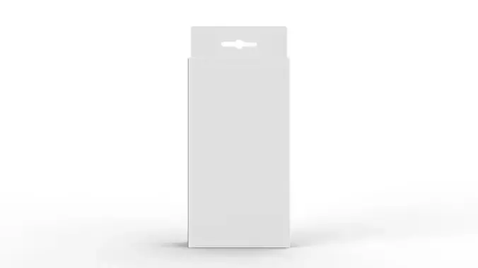 Packaging box with hang hole 80x30x150mm