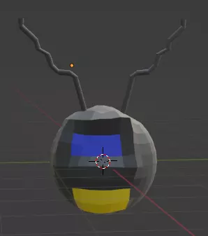 flying robot Low-poly 3D model_0