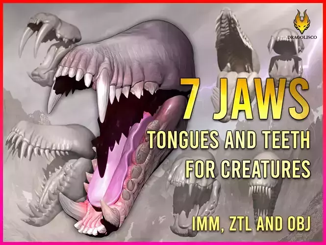 7 jaws tongues and teeth for creatures 