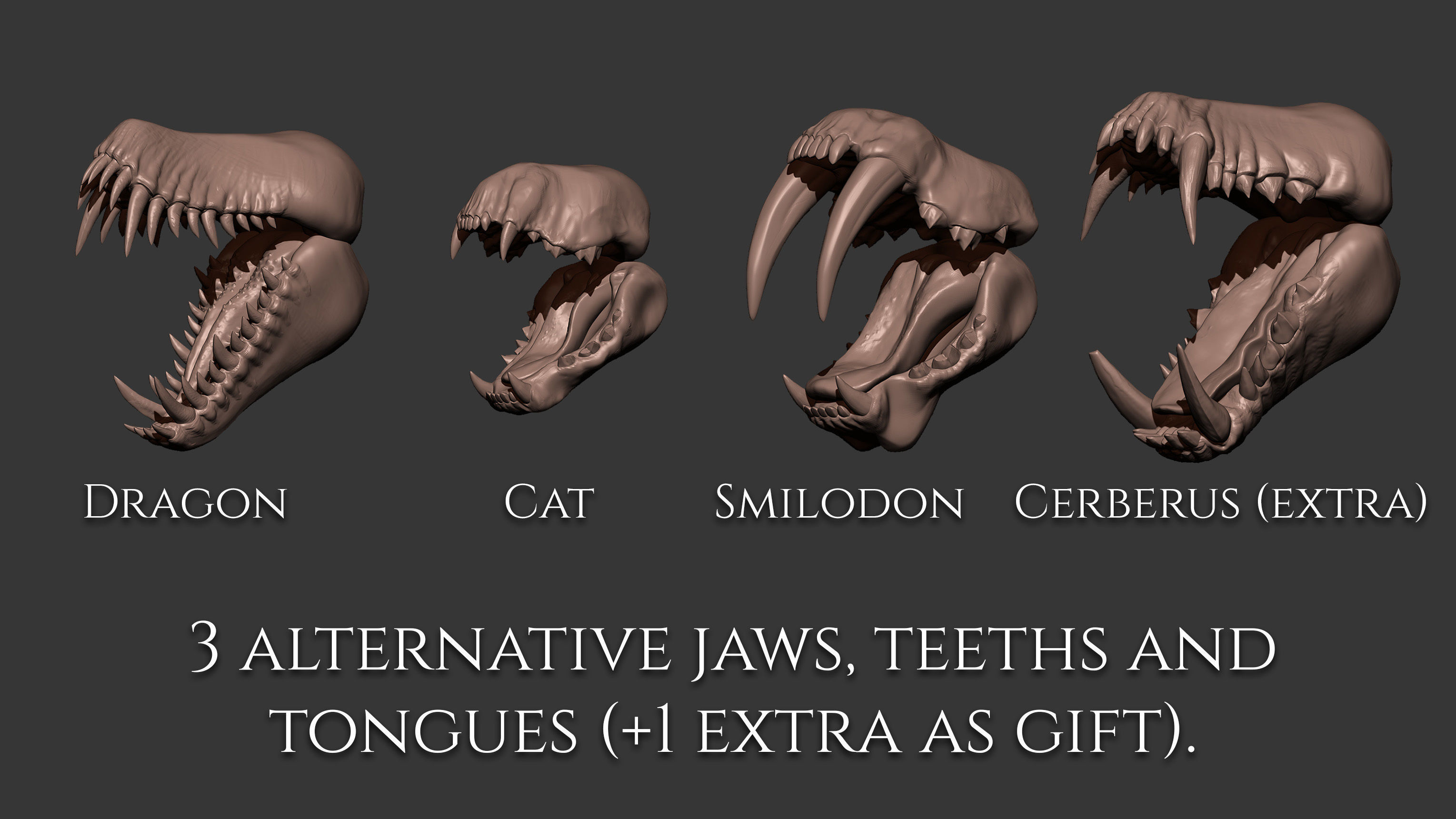 7 jaws tongues and teeth for creatures Texture_2