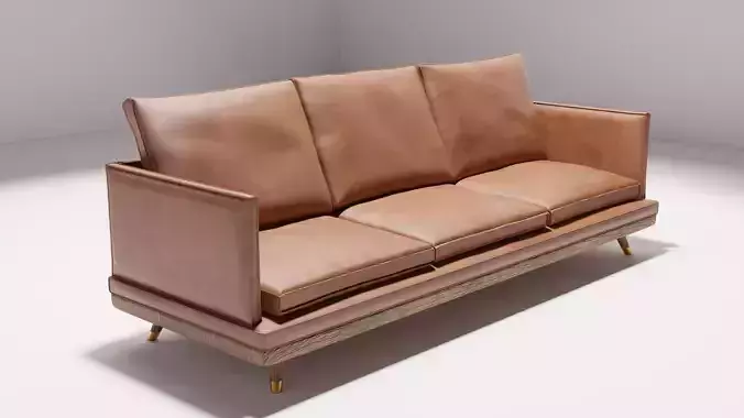Tan Leather Sofa