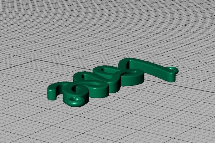 Love Inscription Necklace 24mm Love Word Pendant 3D print model_37