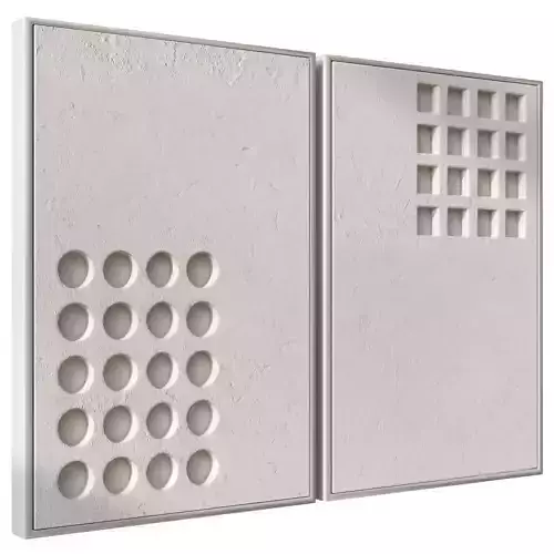 Gypsum Geometric Panel