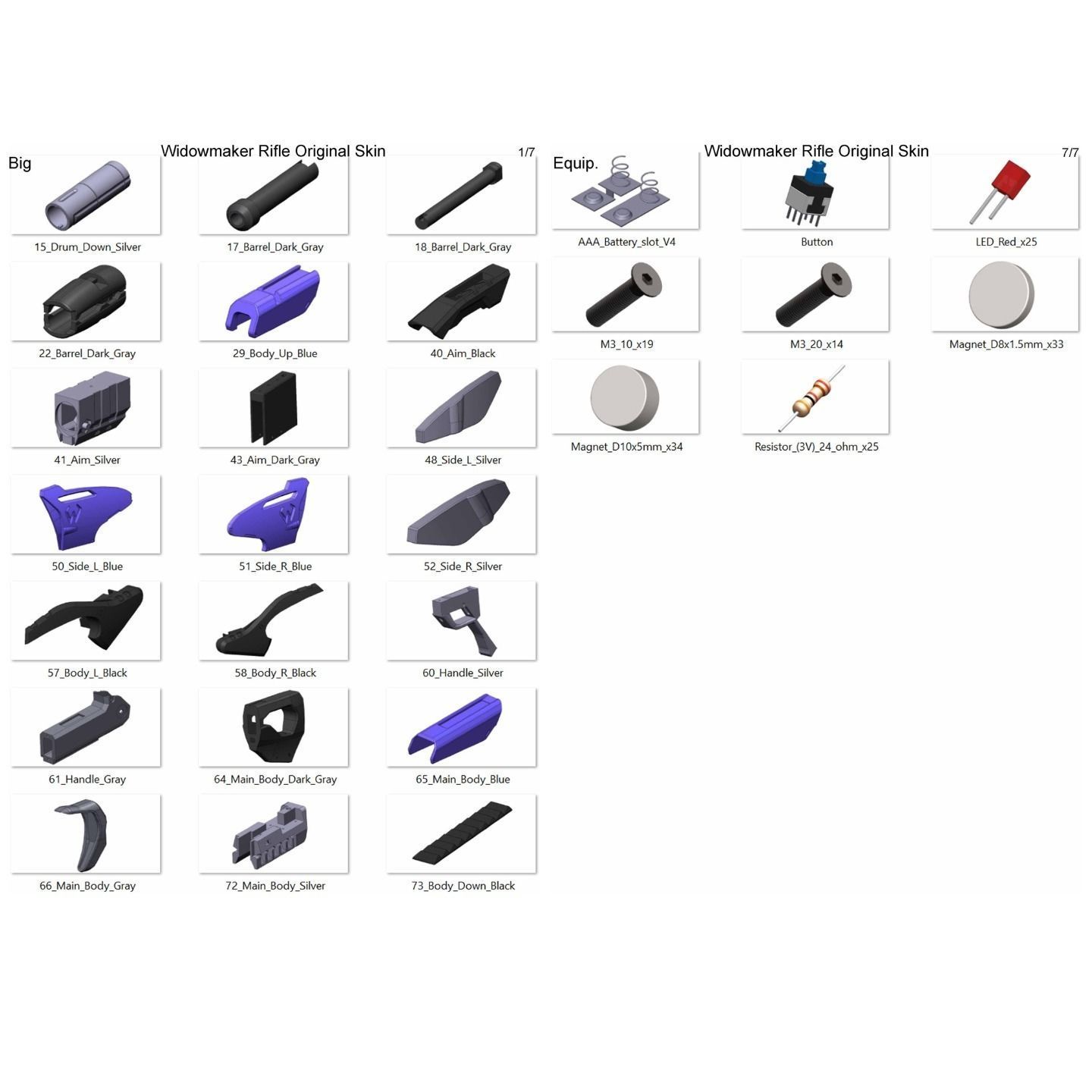 Widowmaker Original Skin - Overwatch - STL and CAD Personal Use 3D print model_13