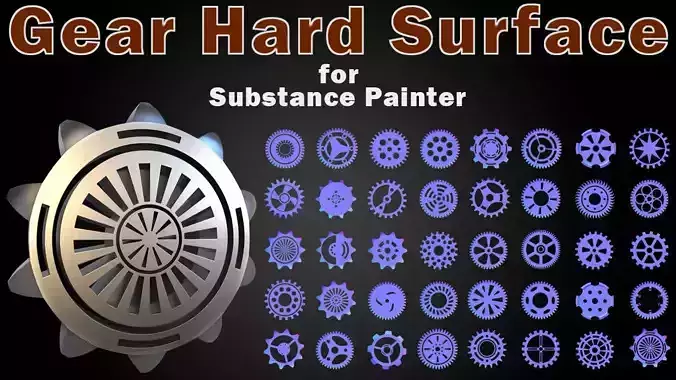 150 Gear Hard Surface for Substance Painter