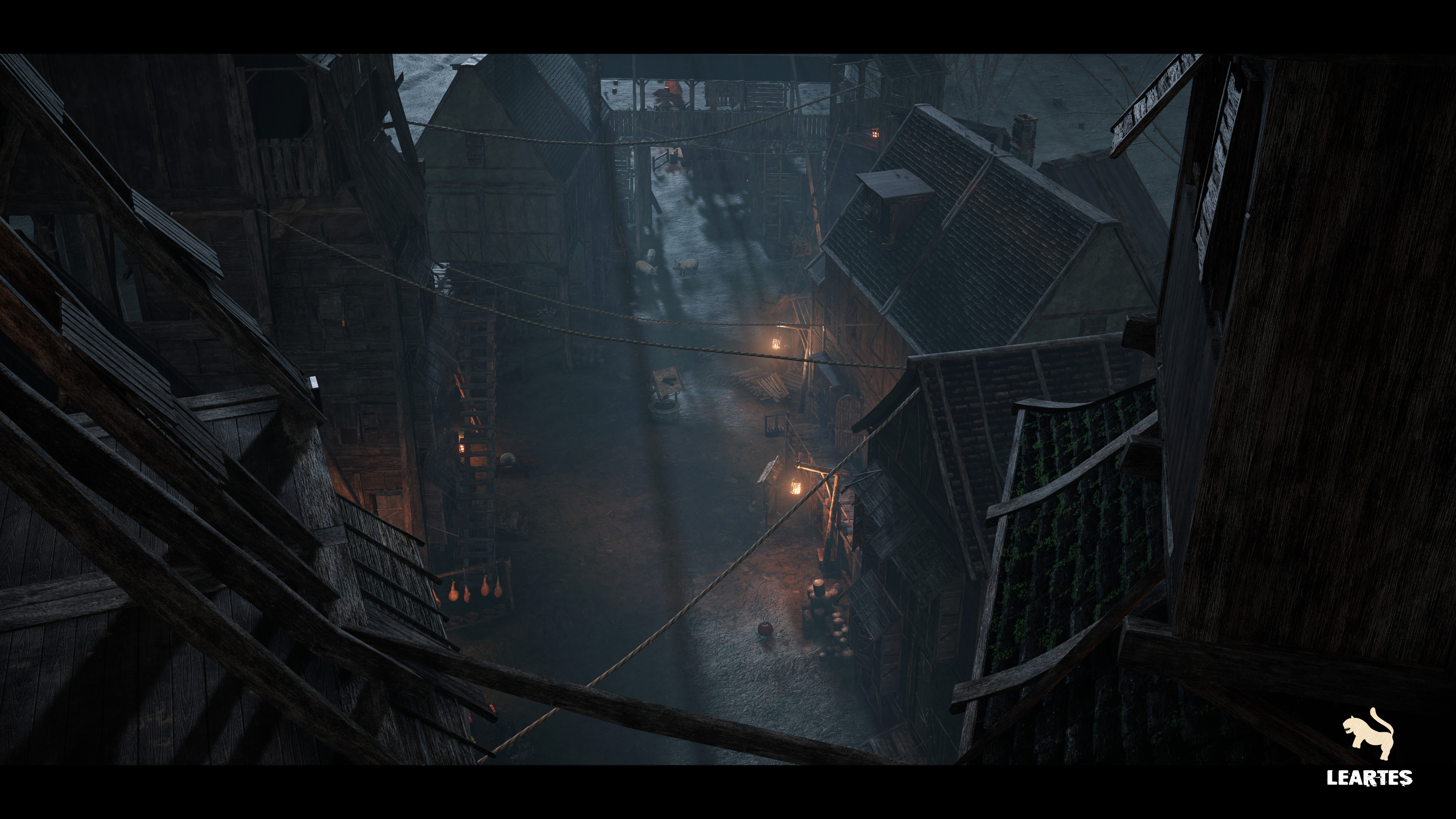 Dark Medieval Environment Megapack Low-poly 3D model_13