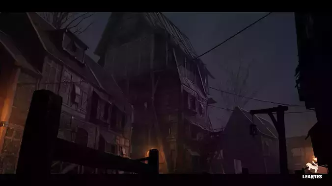 Dark Medieval Environment Megapack Low-poly 3D model