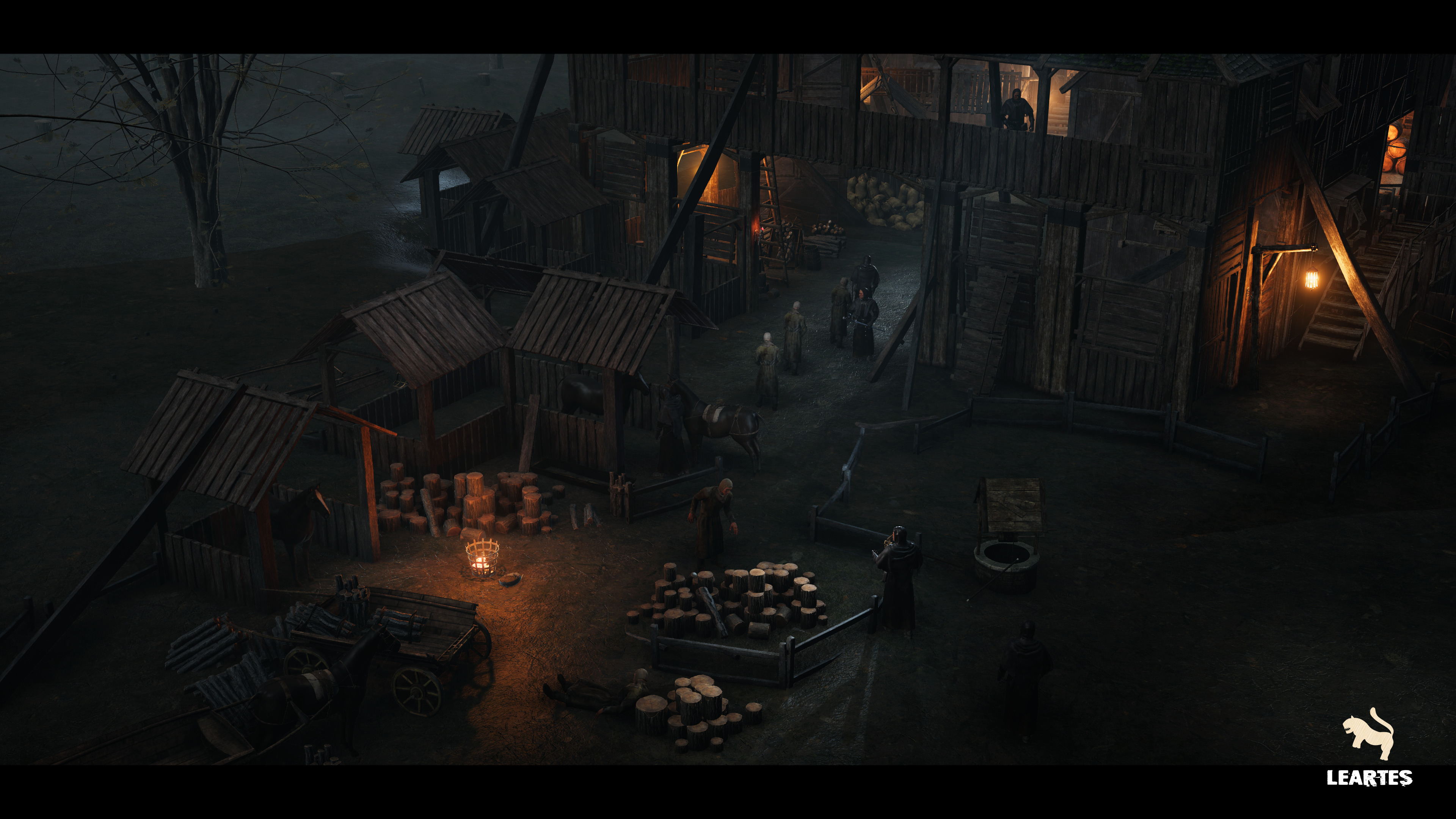 Dark Medieval Environment Megapack Low-poly 3D model_19