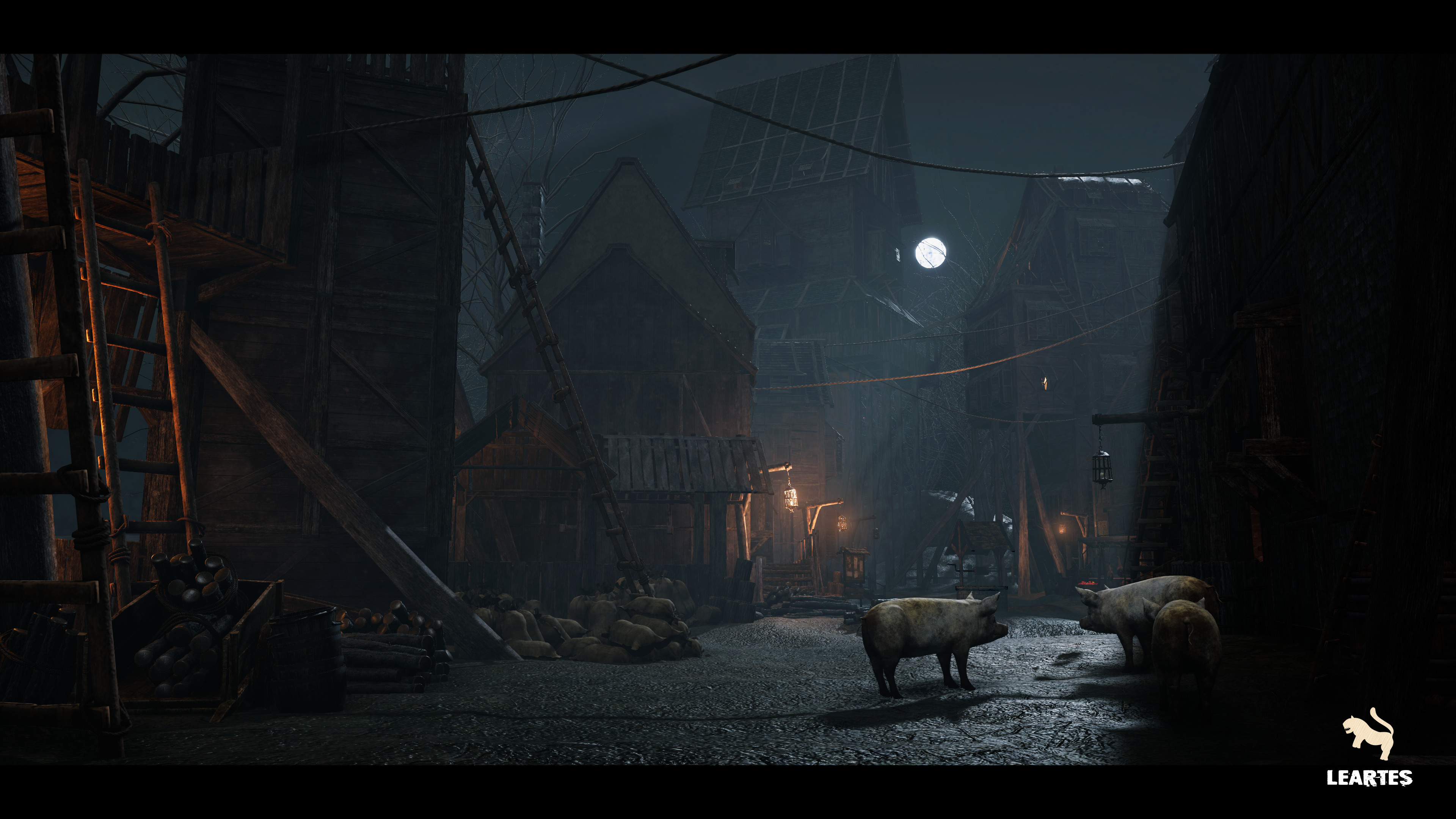 Dark Medieval Environment Megapack Low-poly 3D model_4