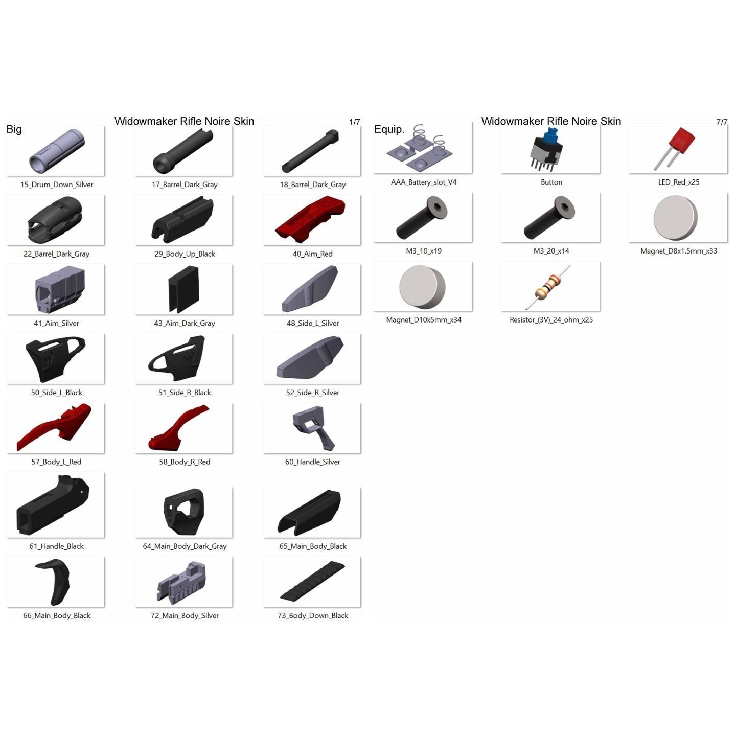 Widowmaker Noire Skin - Overwatch - STL and CAD - Commercial Use 3D print model_15