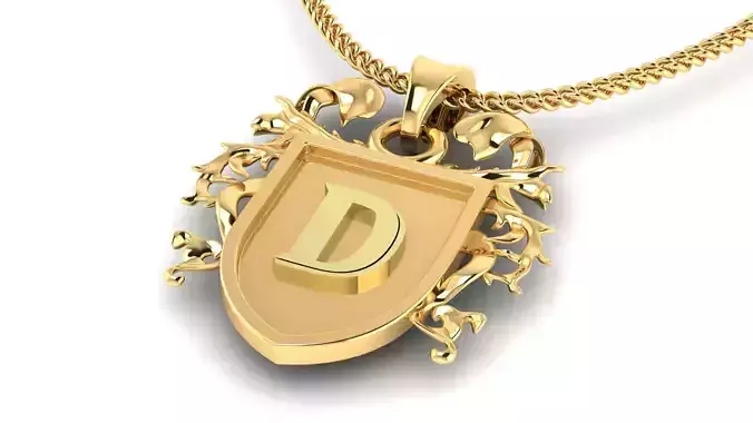 Letter- D - Pendant Name 3D print model