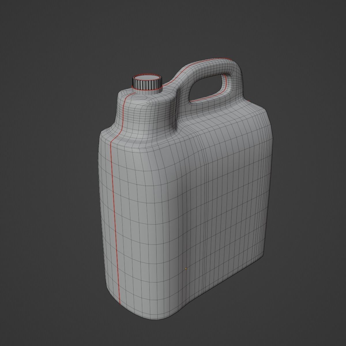 Plastic Canister 02 Low-poly 3D model_13