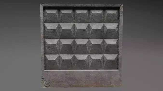 Damaged Soviet Concrete barrier