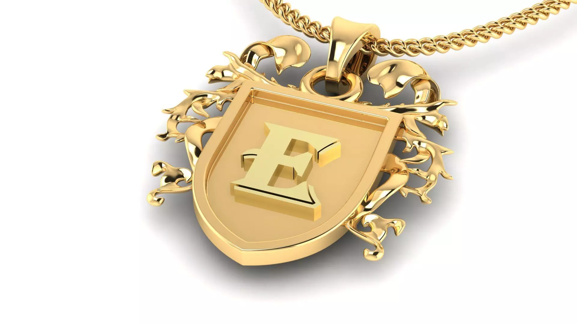 Letter- E - Pendant Name  3D print model_0