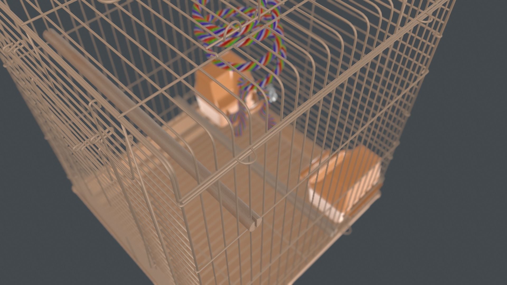 Bird Cage 3D model_9