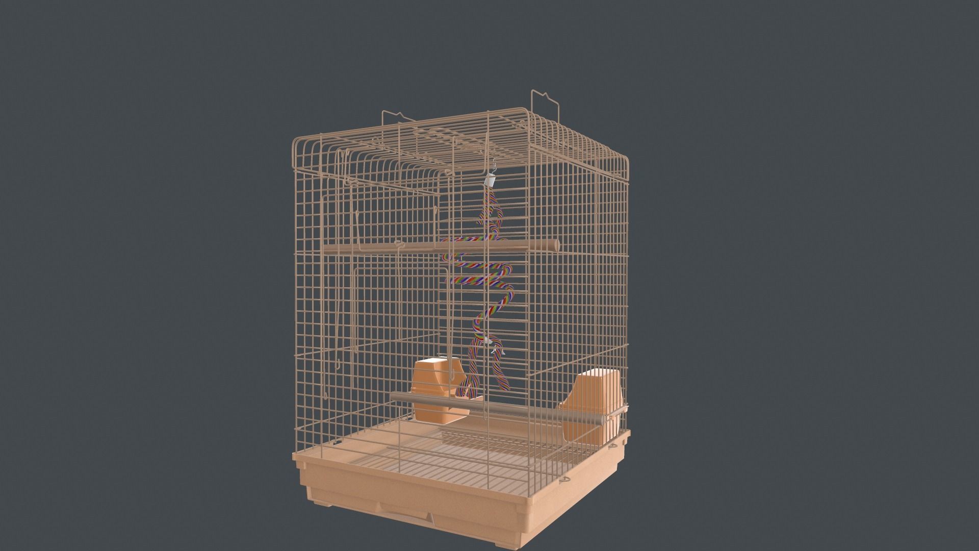 Bird Cage 3D model_3