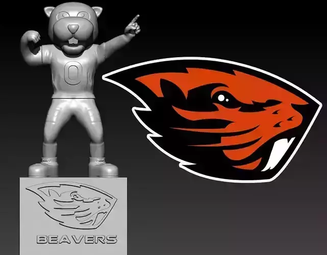 NCAA - OREGON STATE BEAVERS FOOTBALL MASCOT STATUE DECOR 3D print model