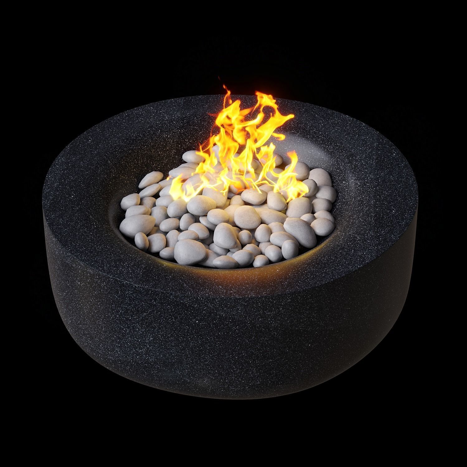 The AURA fire table by Lumacast Low-poly 3D model_7